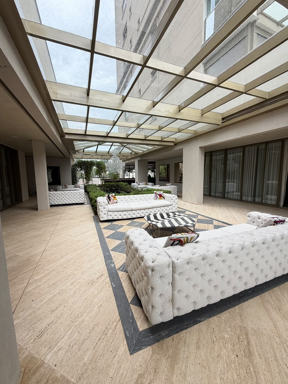 Cobertura de vidro residencial
